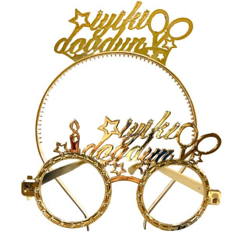 Mika Gold İyi Ki Doğdun Gözlük Taç Takımı